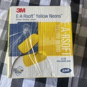 3M 312-1250 E-A-R Uncorded Disposable Foam Yellow Ear Plugs 200 Pairs
